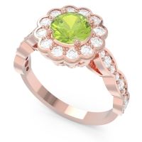 Art Deco Halo Pave Smita Ring