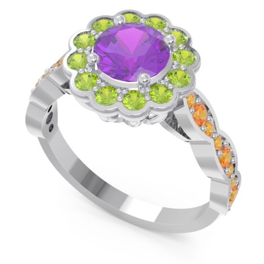 Art Deco Halo Pave Smita Ring