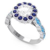 Art Deco Halo Pave Smita Ring