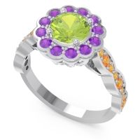 Art Deco Halo Pave Smita Ring