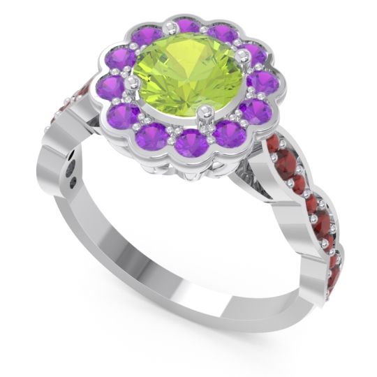 Art Deco Halo Pave Smita Ring