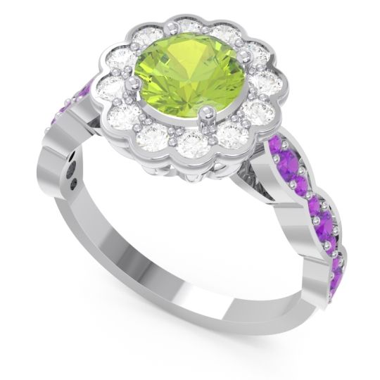 Art Deco Halo Pave Smita Ring