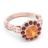 Art Deco Halo Pave Smita Ring