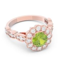 Art Deco Halo Pave Smita Ring