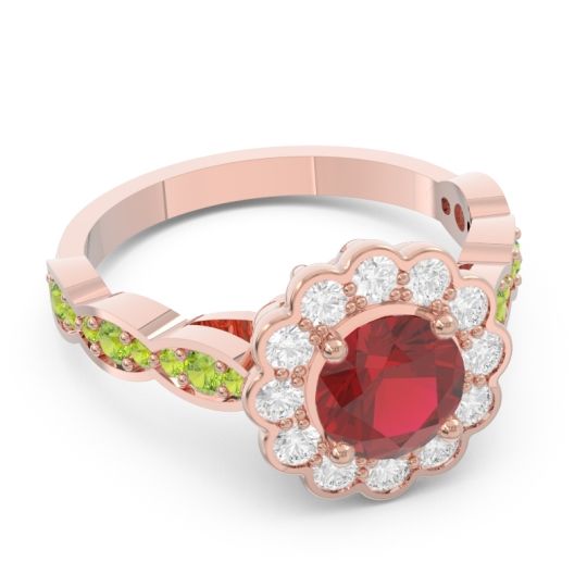 Art Deco Halo Pave Smita Ring