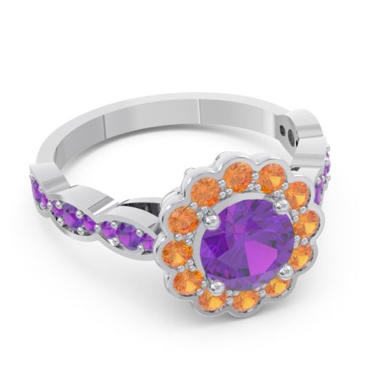 Art Deco Halo Pave Smita Ring