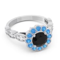 Art Deco Halo Pave Smita Ring