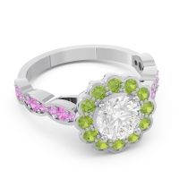 Art Deco Halo Pave Smita Ring