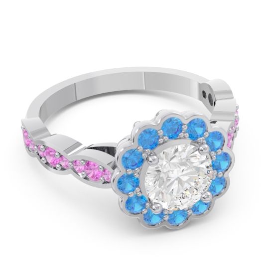 Art Deco Halo Pave Smita Ring