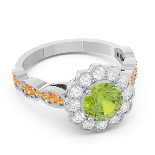 Art Deco Halo Pave Smita Ring