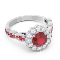 Art Deco Halo Pave Smita Ring