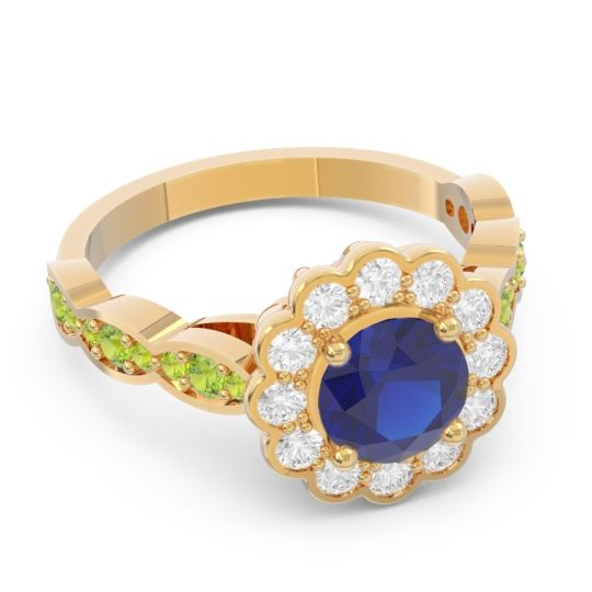 Art Deco Halo Pave Smita Ring