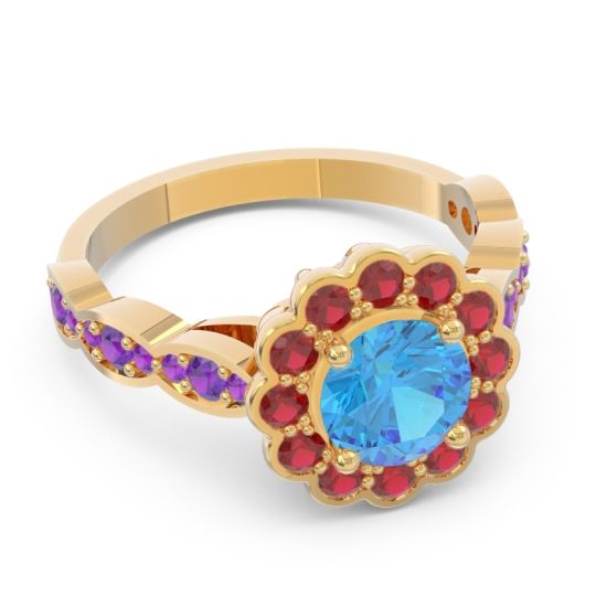 Art Deco Halo Pave Smita Ring