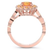 Art Deco Halo Pave Smita Ring