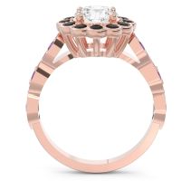 Art Deco Halo Pave Smita Ring