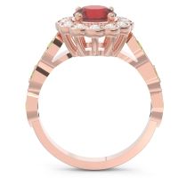 Art Deco Halo Pave Smita Ring