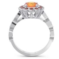 Art Deco Halo Pave Smita Ring