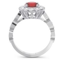 Art Deco Halo Pave Smita Ring
