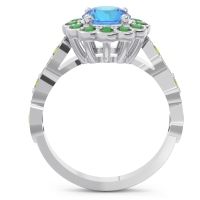Art Deco Halo Pave Smita Ring