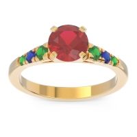 Cathedral Pave Sari Ring