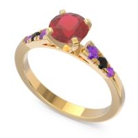 Cathedral Pave Sari Ring