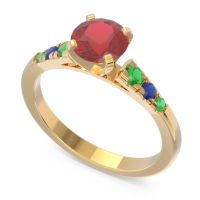 Cathedral Pave Sari Ring