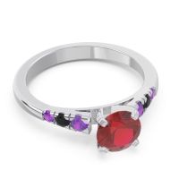 Cathedral Pave Sari Ring