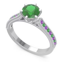 Milgrain Pave Samiti Ring