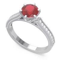Milgrain Pave Samiti Ring