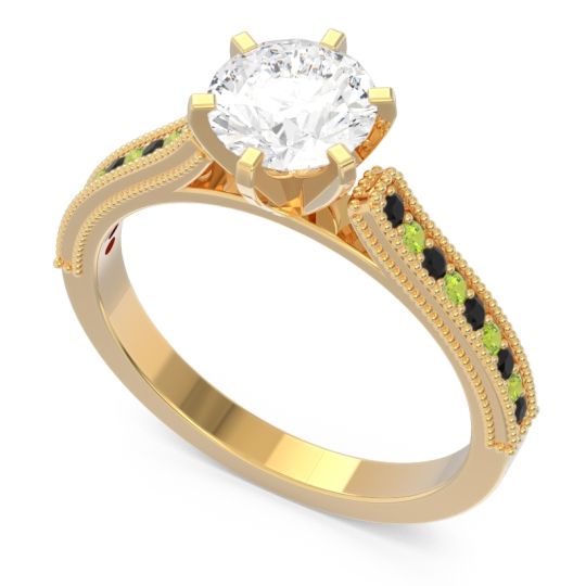 Milgrain Pave Samiti Ring