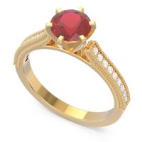 Milgrain Pave Samiti Ring