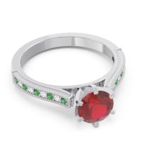 Milgrain Pave Samiti Ring