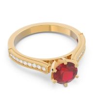 Milgrain Pave Samiti Ring