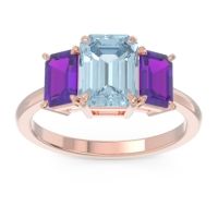 Three Stone Emerald Cut Lepakara Ring