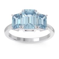 Three Stone Emerald Cut Lepakara Ring