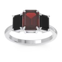 Three Stone Emerald Cut Lepakara Ring