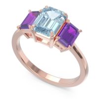 Three Stone Emerald Cut Lepakara Ring