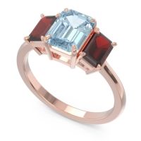Three Stone Emerald Cut Lepakara Ring