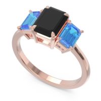Three Stone Emerald Cut Lepakara Ring