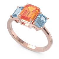 Three Stone Emerald Cut Lepakara Ring