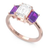 Three Stone Emerald Cut Lepakara Ring