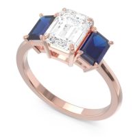 Three Stone Emerald Cut Lepakara Ring