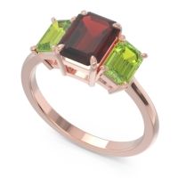 Three Stone Emerald Cut Lepakara Ring