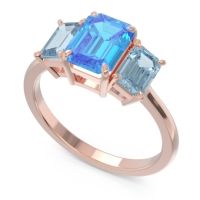 Three Stone Emerald Cut Lepakara Ring