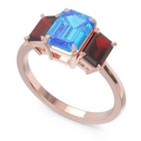 Three Stone Emerald Cut Lepakara Ring