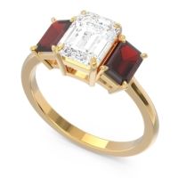 Three Stone Emerald Cut Lepakara Ring