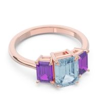 Three Stone Emerald Cut Lepakara Ring