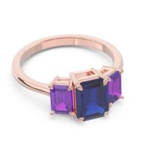 Three Stone Emerald Cut Lepakara Ring