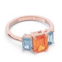 Three Stone Emerald Cut Lepakara Ring