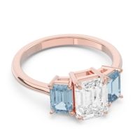 Three Stone Emerald Cut Lepakara Ring